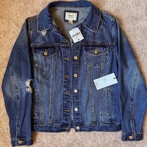 Forever 21 Vintage Denim Distressed Jacket